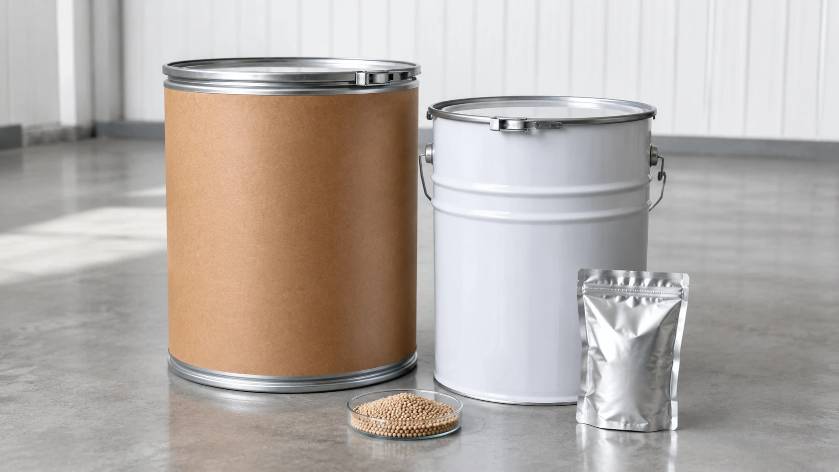 3A molecular sieve beads with sealed industrial drums and foil packaging
