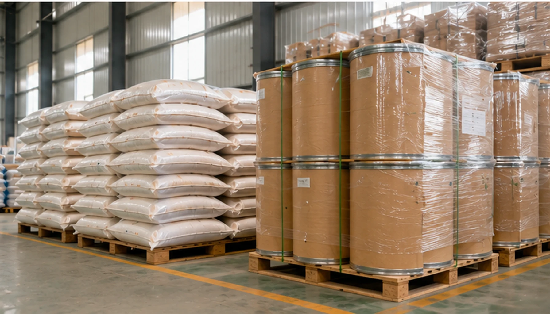 5A molecular sieve packaging warehouse with bags drums and palletized export supply