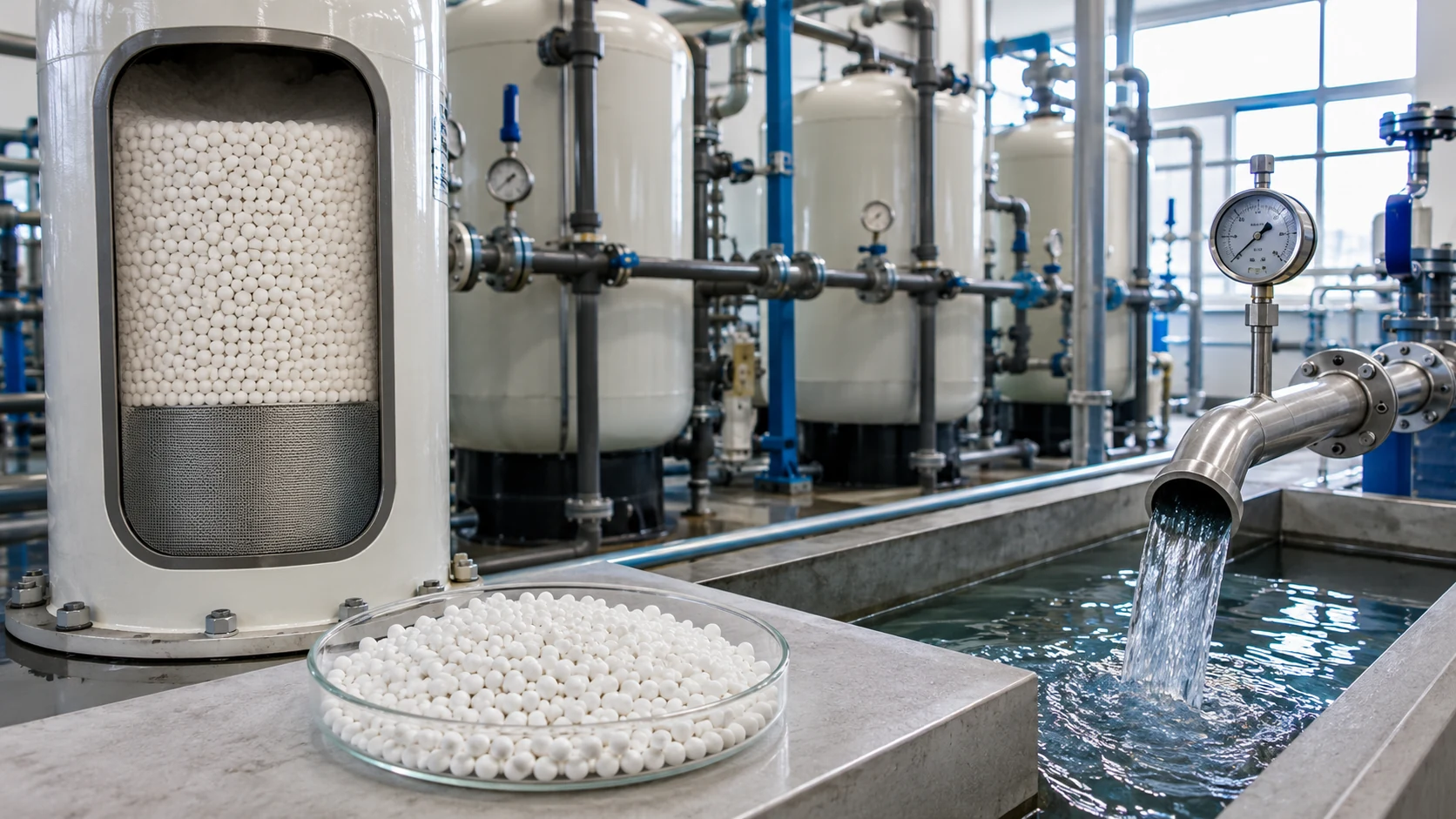 activated alumina for fluoride removal in water treatment system