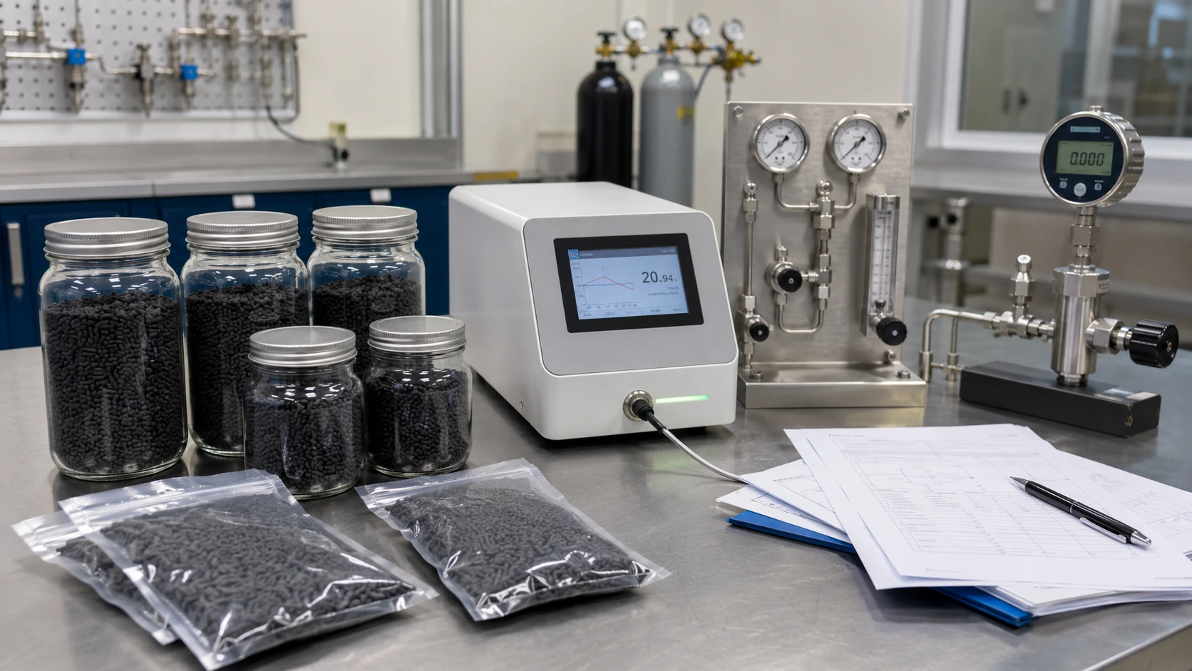 PSA nitrogen generation adsorbents technical review with carbon molecular sieve samples