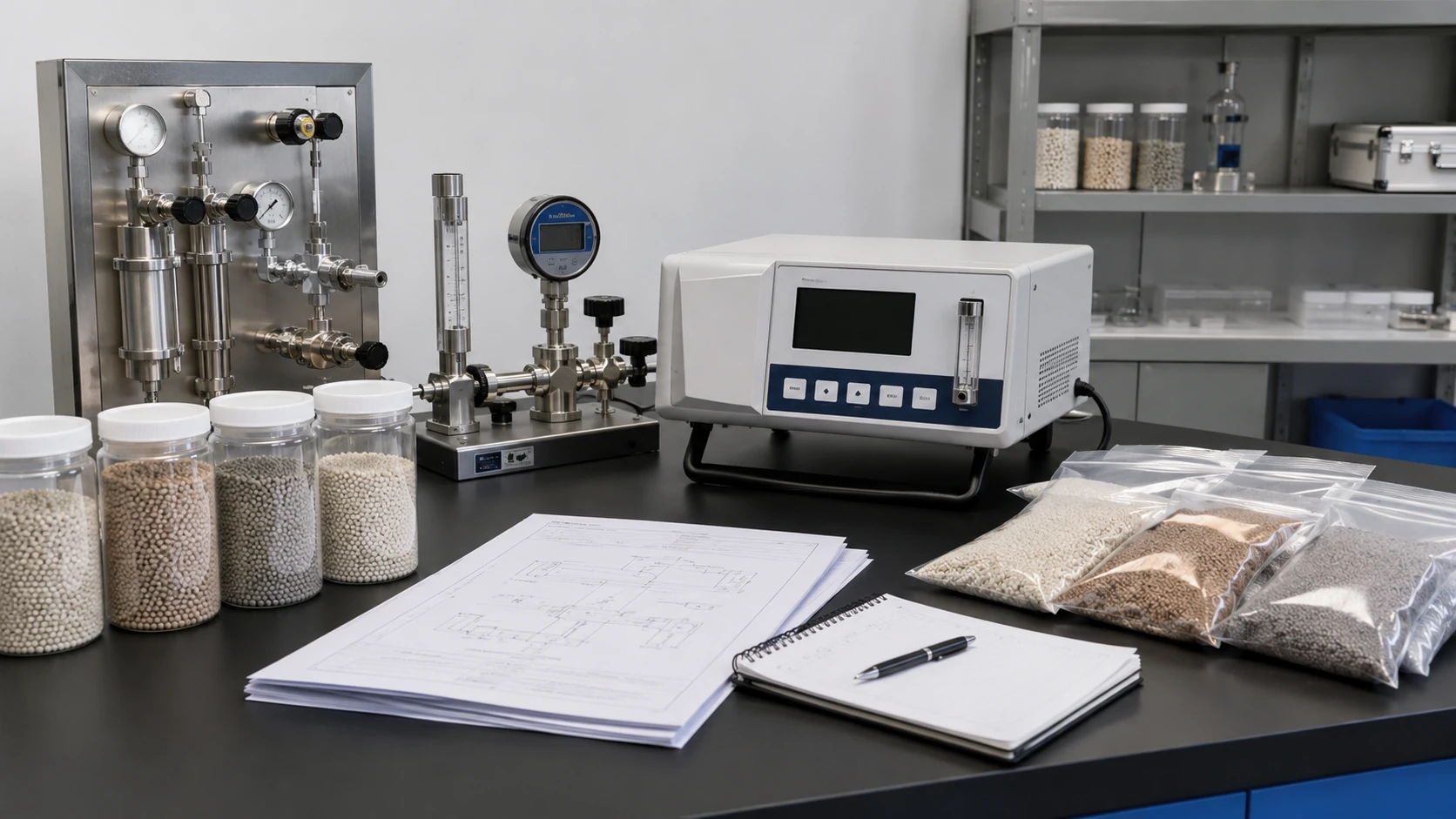 PSA oxygen molecular sieve samples and technical review equipment