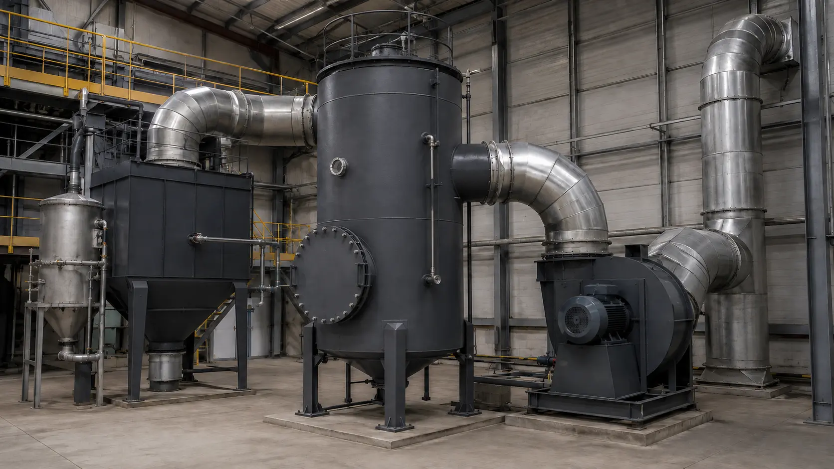 Activated carbon fixed-bed industrial gas purification and odor adsorption system