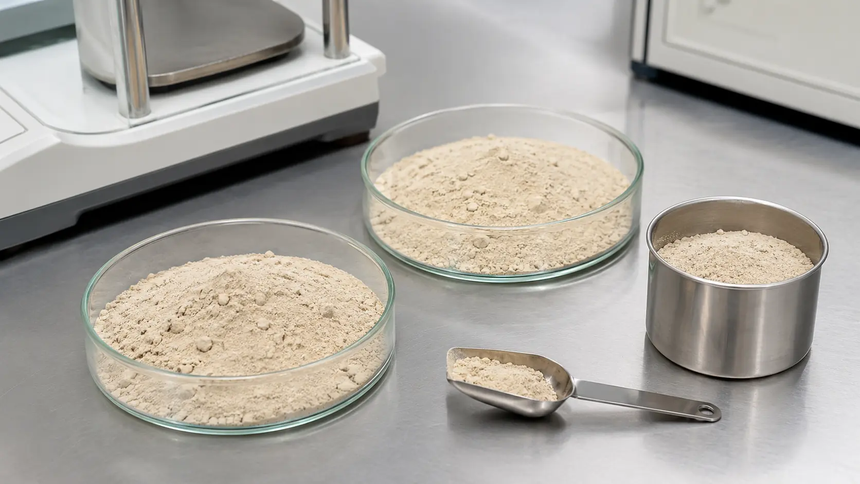 Activated molecular sieve powder laboratory sample for moisture control