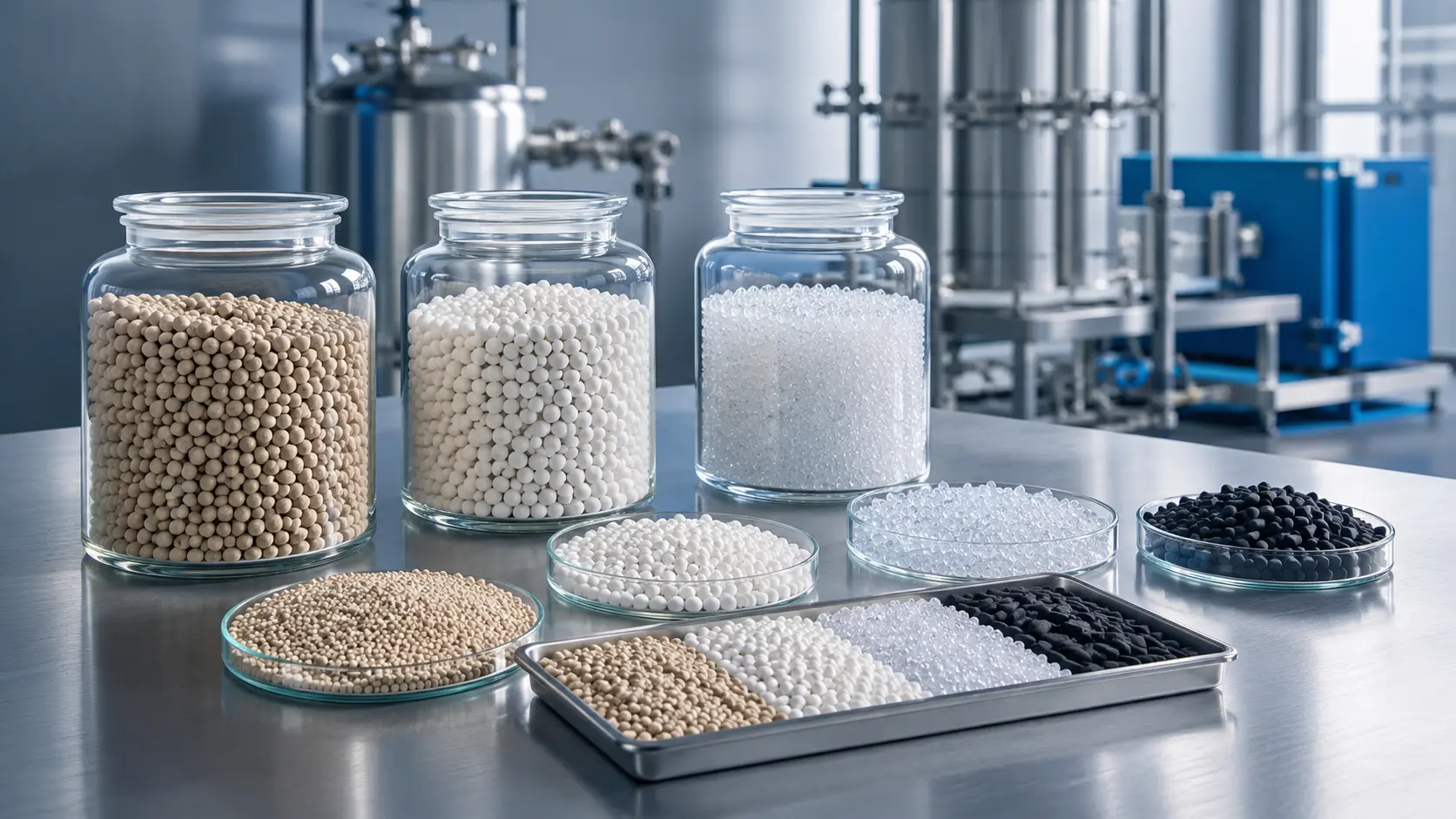 Industrial adsorbent product sample comparison