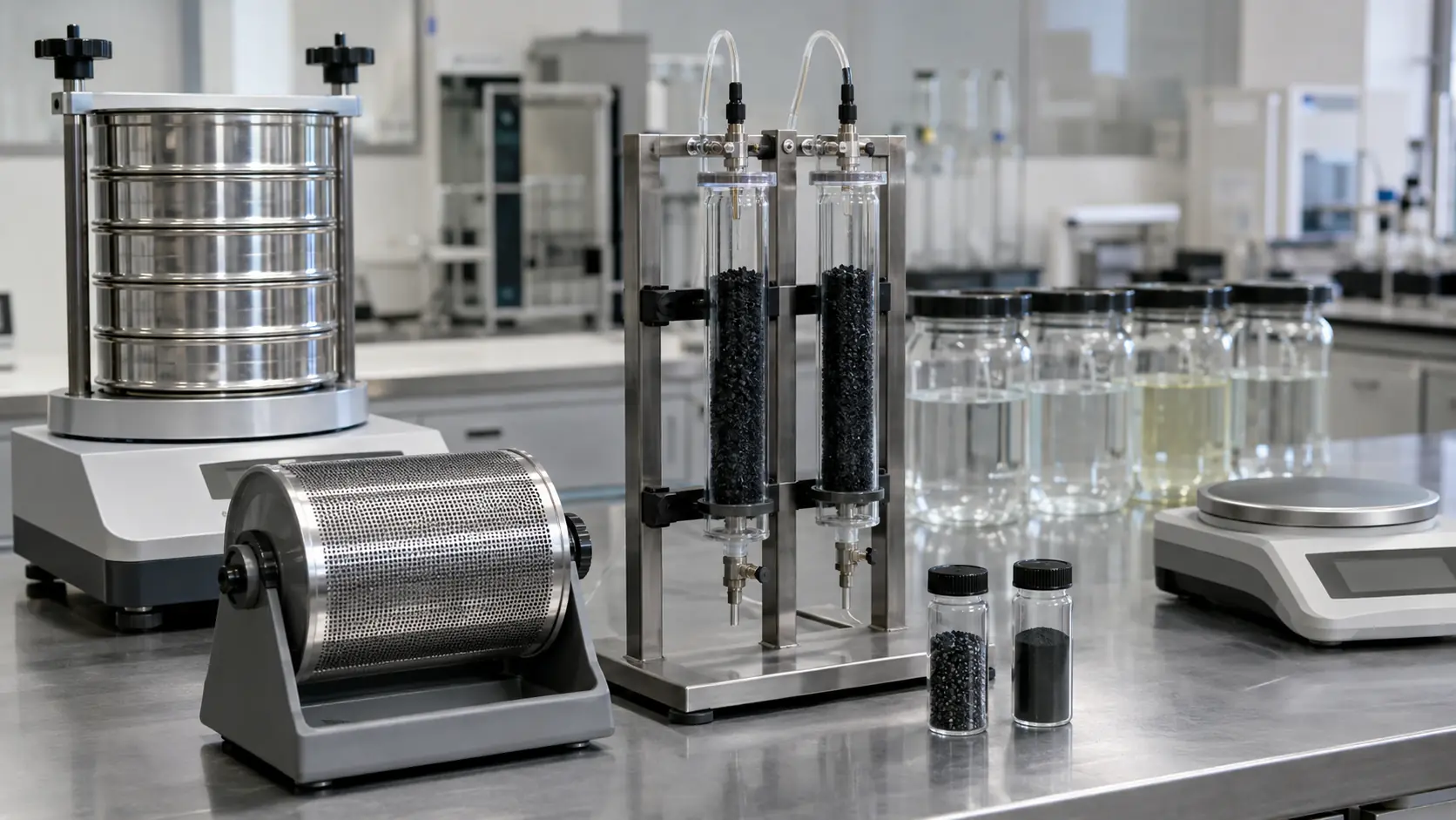 GAC vs PAC Activated Carbon particle adsorption and filtration performance testing