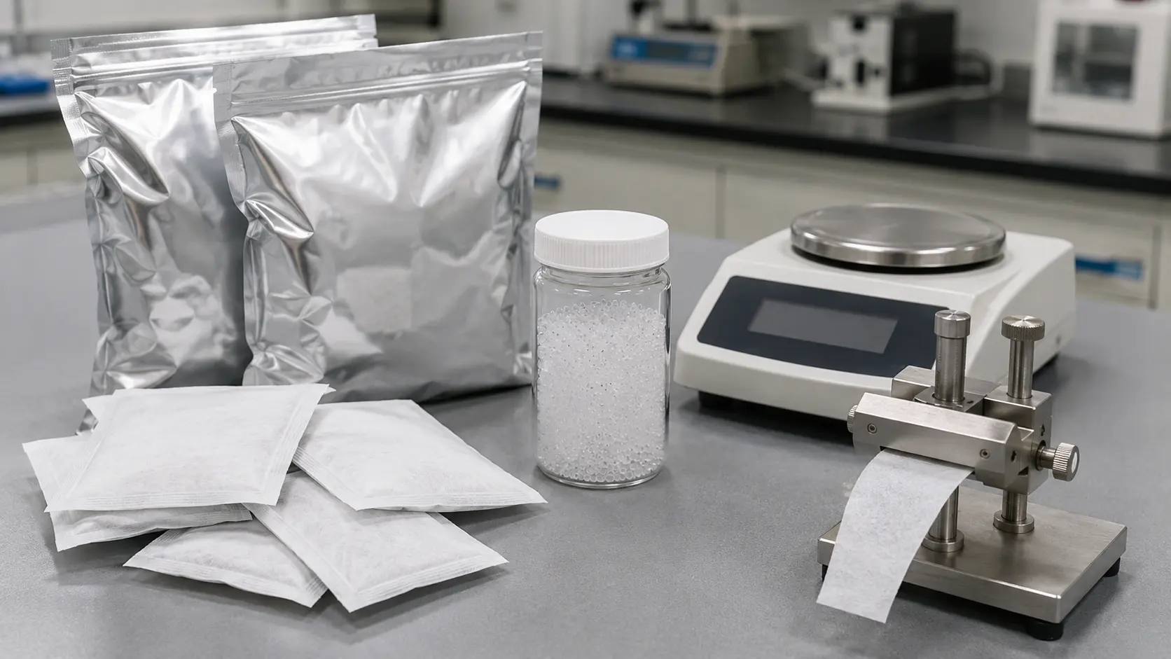 Packaging desiccant quality inspection for silica gel packet supply