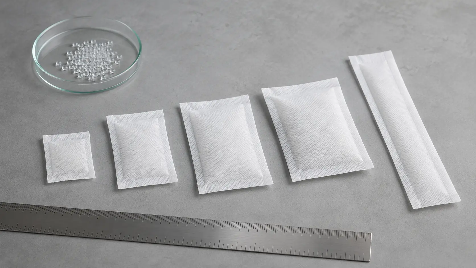 Silica gel packet sizes for Packaging Moisture Control Desiccants
